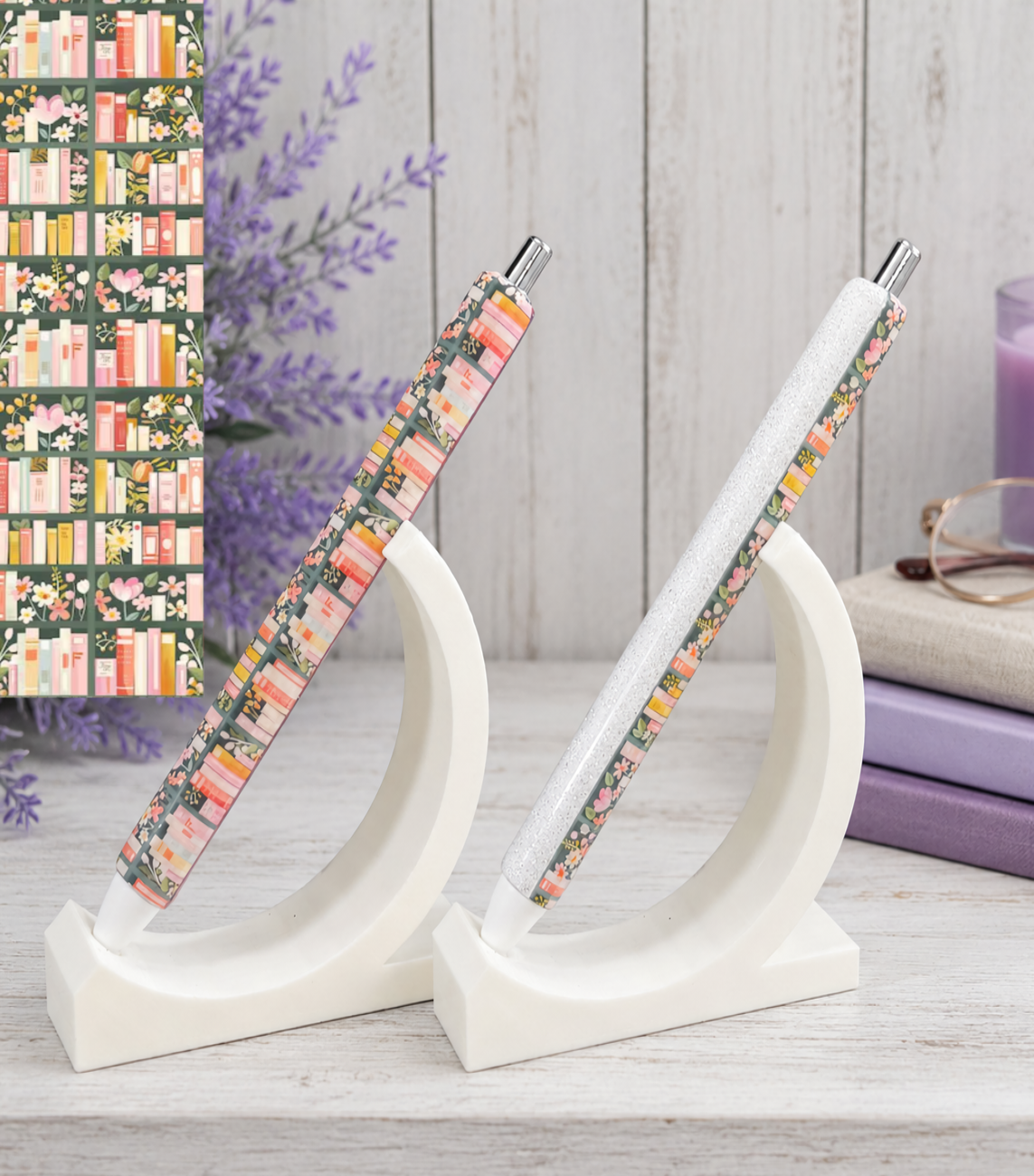 Handmade Book Lover Pen  glitter pen with free refill 1
