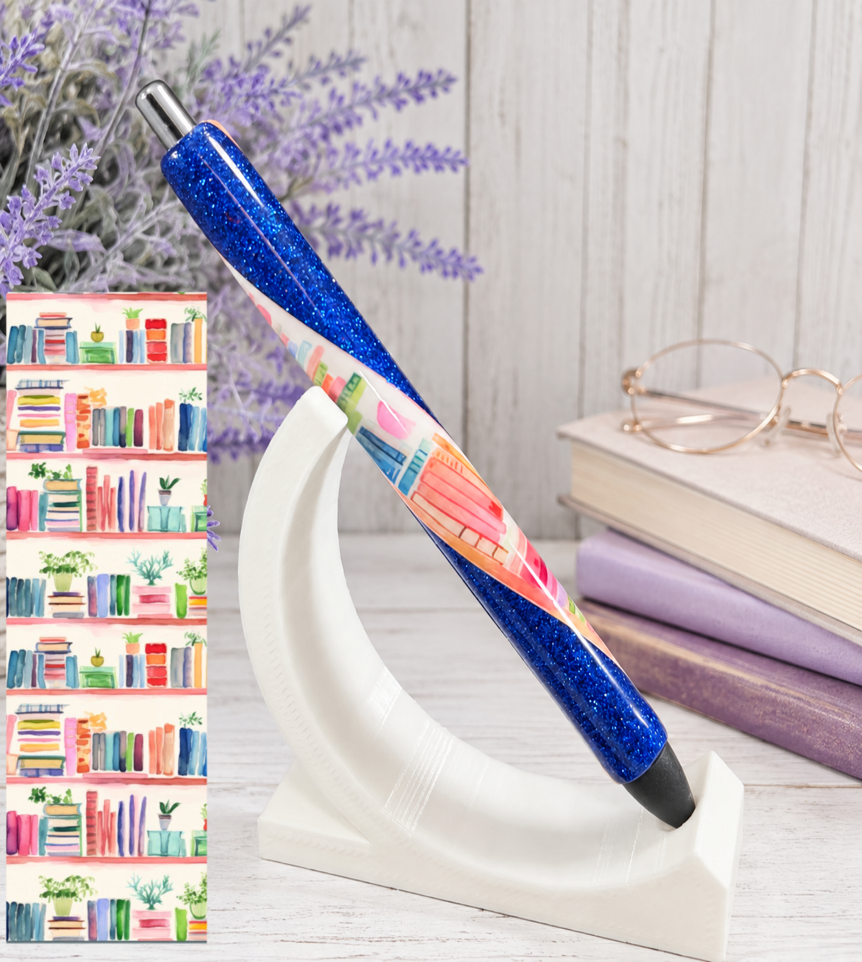 Handmade Book Lover Pen  glitter pen with free refill 2