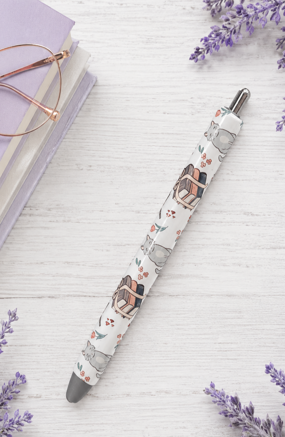 Handmade Book Lover Pen  glitter pen with free refill 4