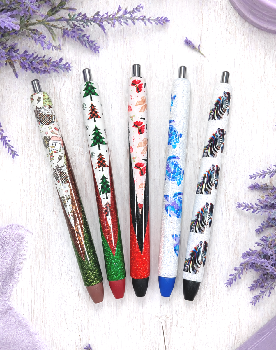 Handmade Zebras glitter pen with free refill