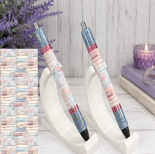 Handmade Book Lover Pen  glitter pen with free refill 5