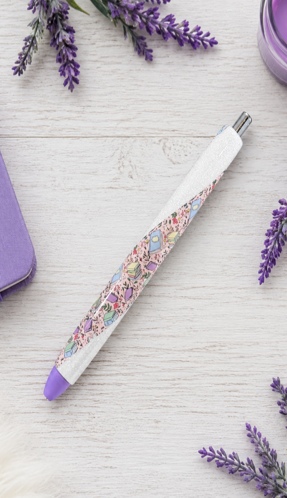 Handmade Book Lover Pen  glitter pen with free refill 6