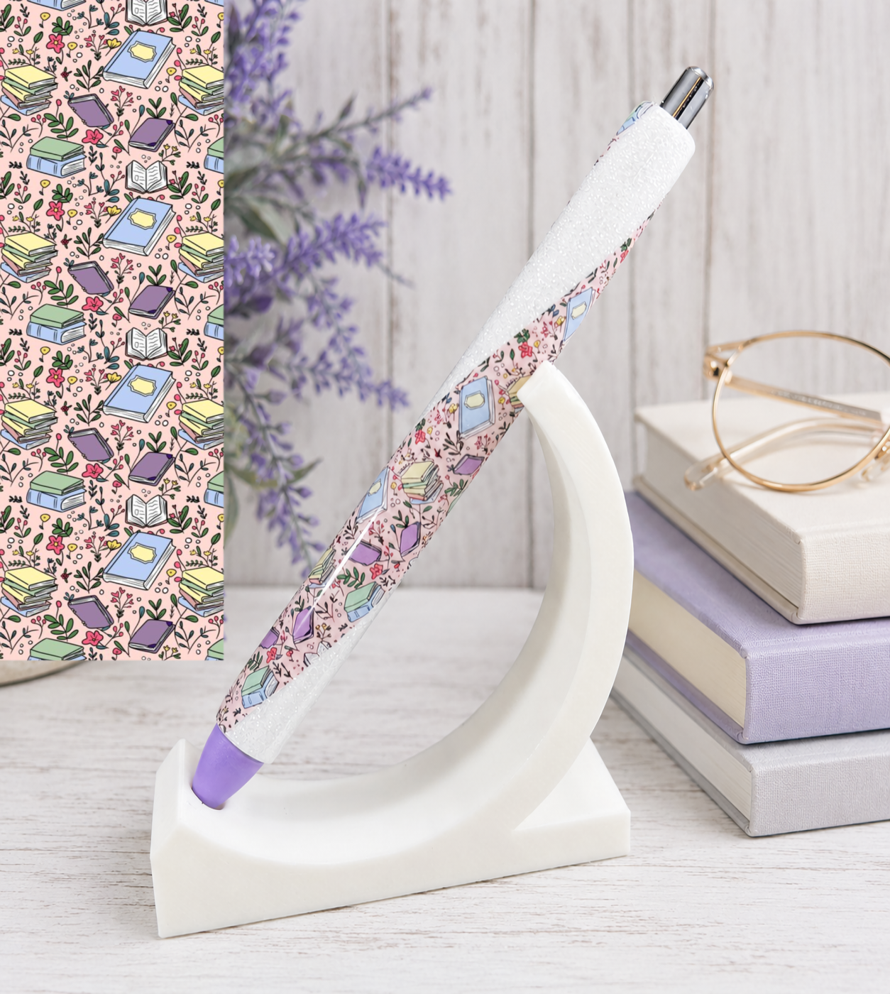 Handmade Book Lover Pen  glitter pen with free refill 6