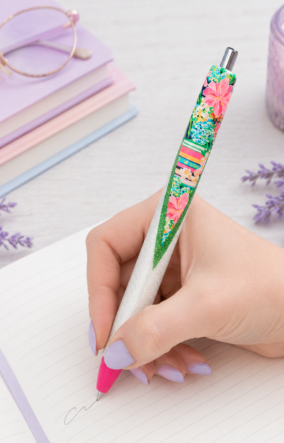 Handmade Book Lover Pen  glitter pen with free refill 7