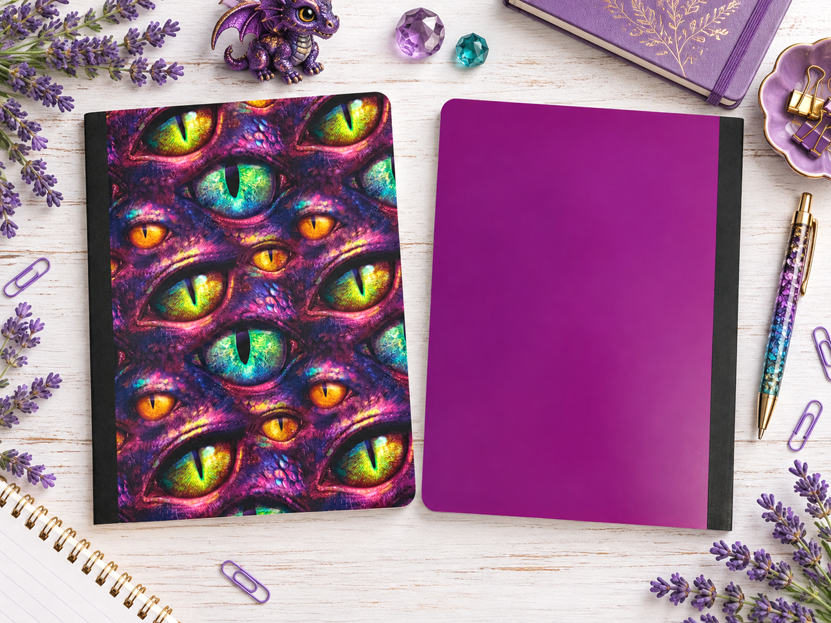 Decorative Vinyl Covered Composition Notebook Dragon Eyes