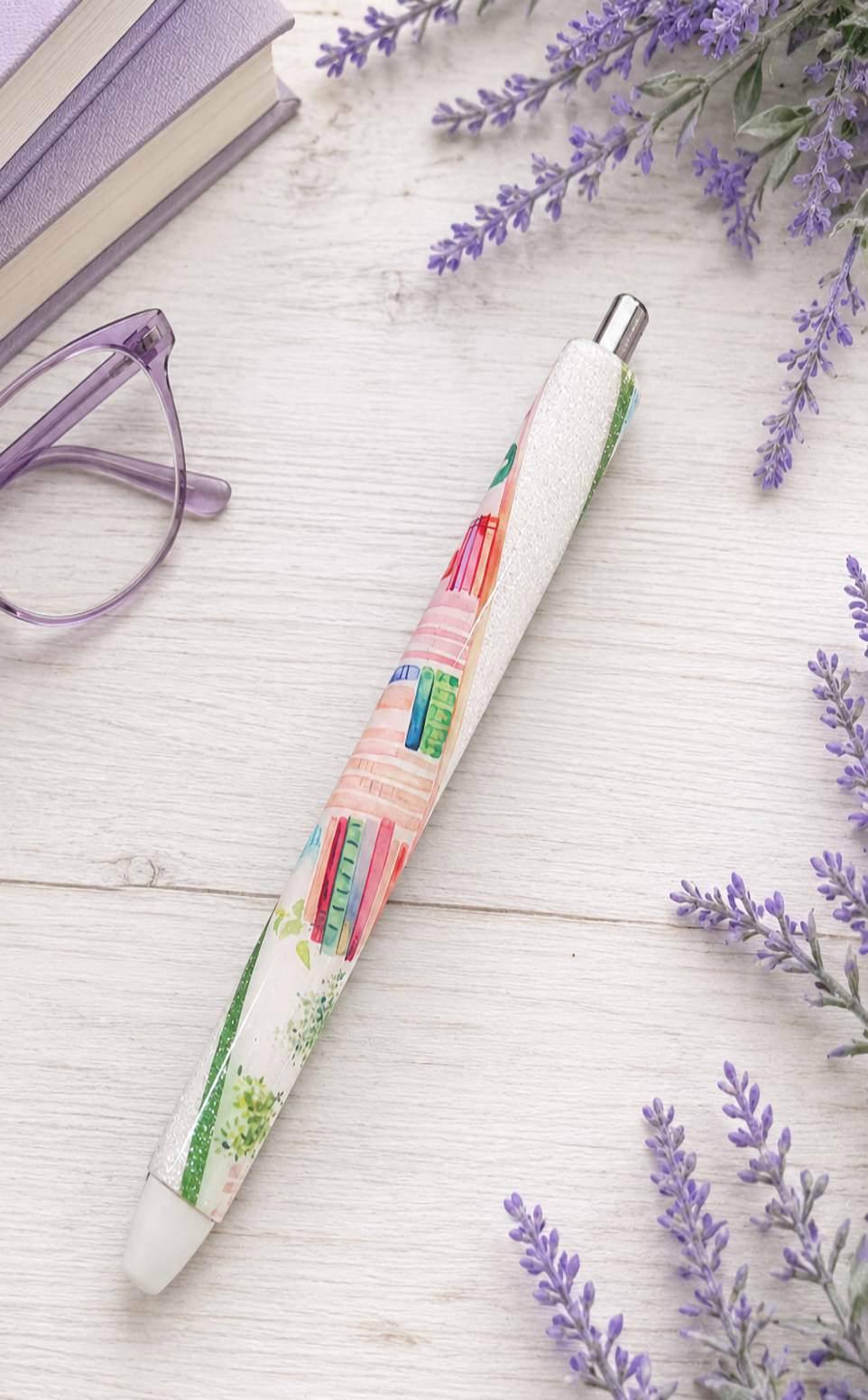 Handmade Book Lover Pen  glitter pen with free refill 9