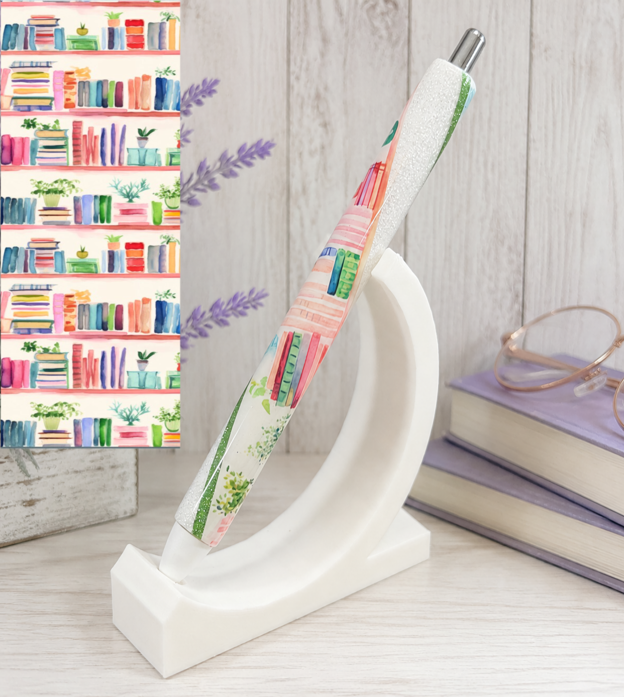 Handmade Book Lover Pen  glitter pen with free refill 9
