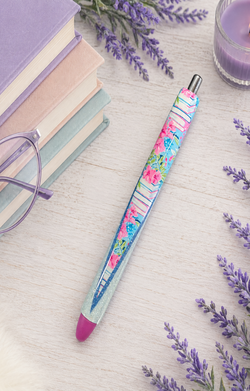 Handmade Book Lover Pen  glitter pen with free refill 10