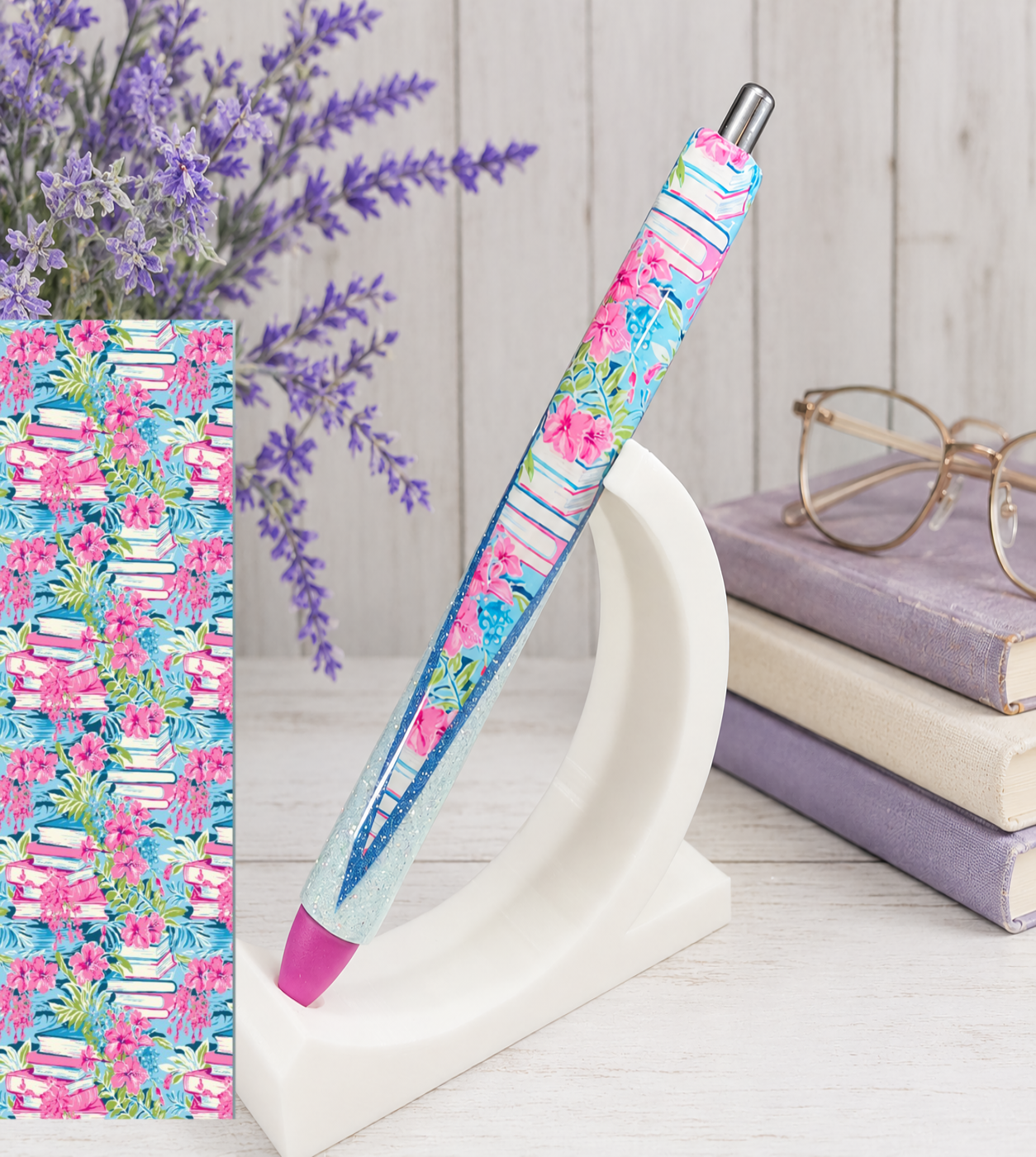 Handmade Book Lover Pen  glitter pen with free refill 10