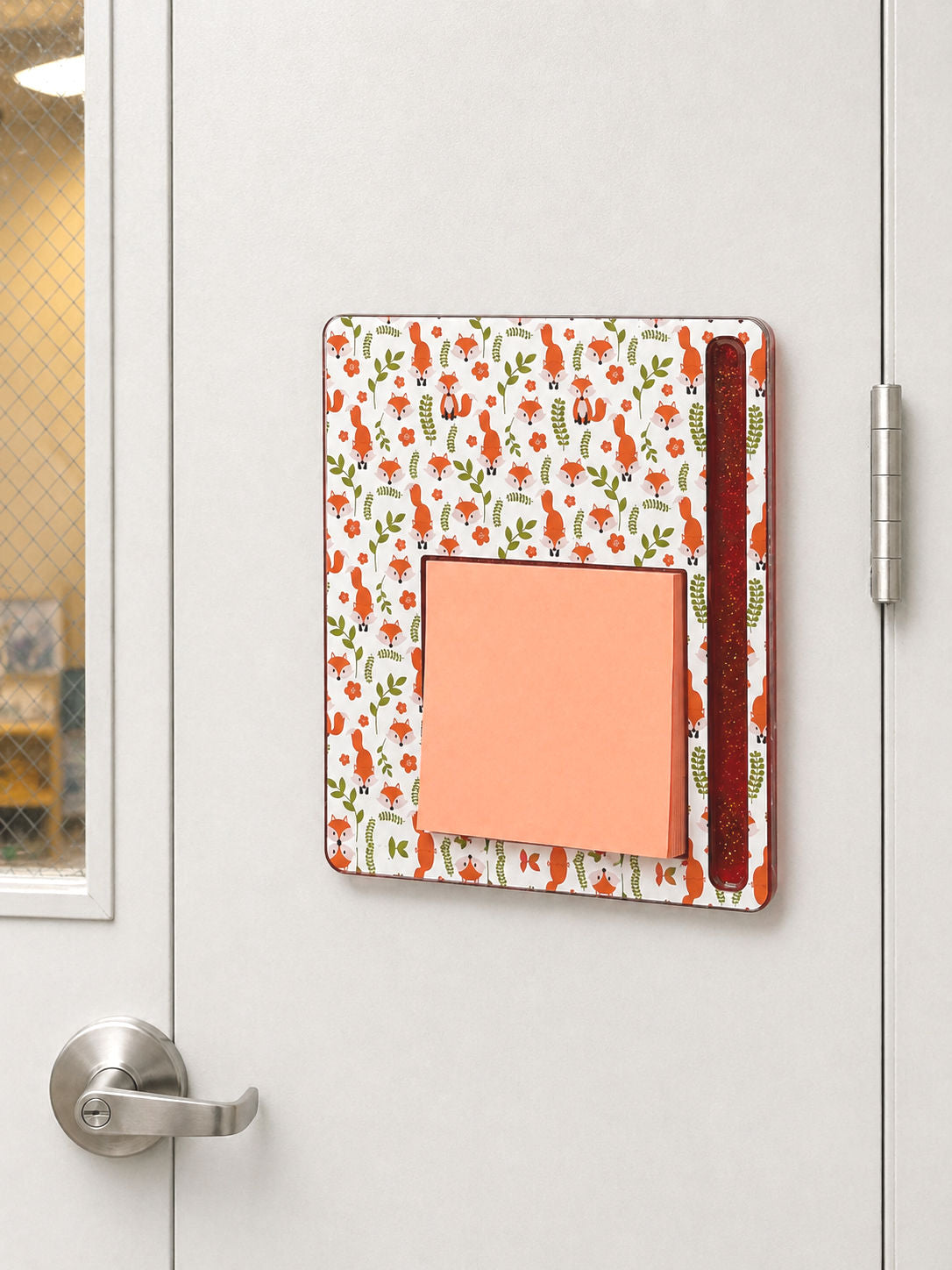 Handmade Cute Foxes Sticky Note Holder with Holder