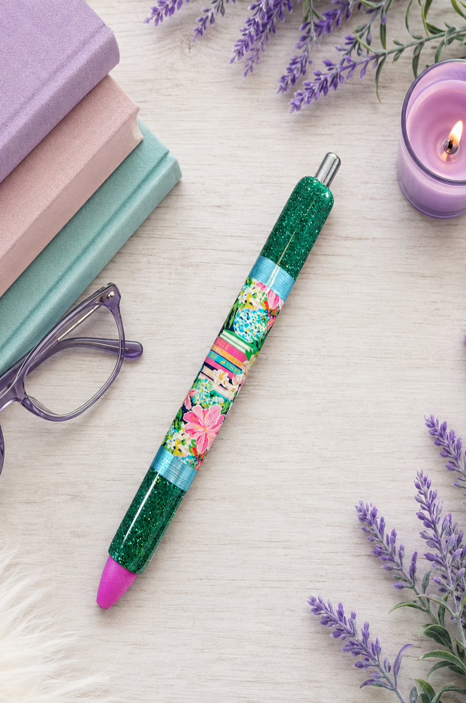 Handmade Book Lover Pen  glitter pen with free refill 11
