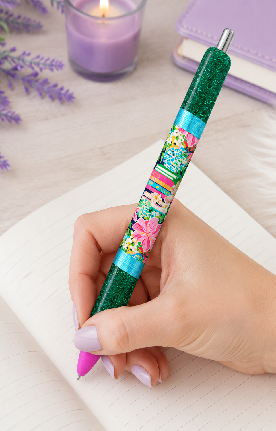 Handmade Book Lover Pen  glitter pen with free refill 11