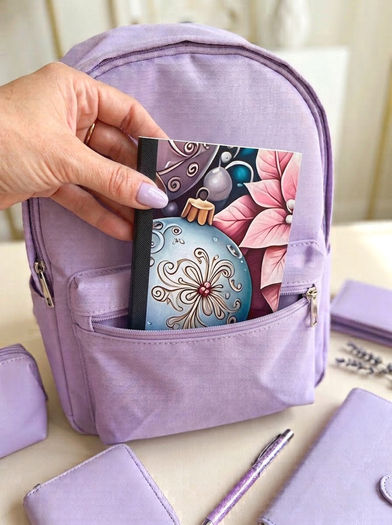 Decorative Vinyl Covered MINIATURE Composition Notebook Ornaments and Floral