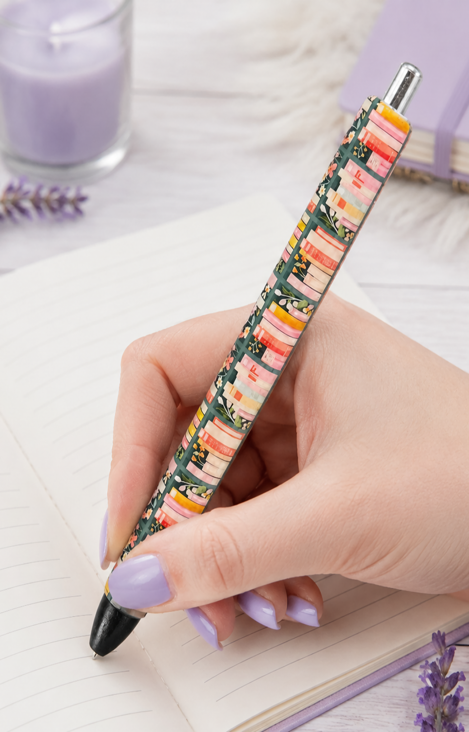 Handmade Book Lover Pen  glitter pen with free refill 12