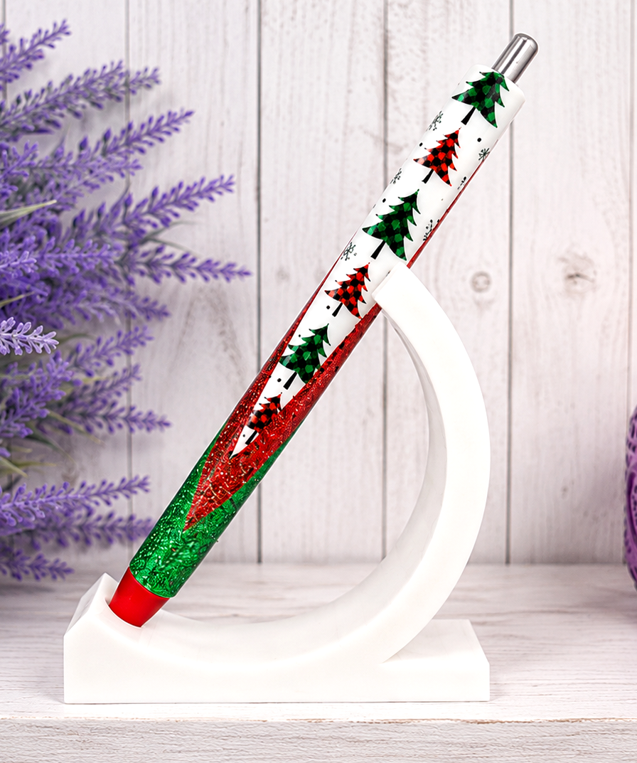 Handmade Christmas Trees glitter pen with free refill