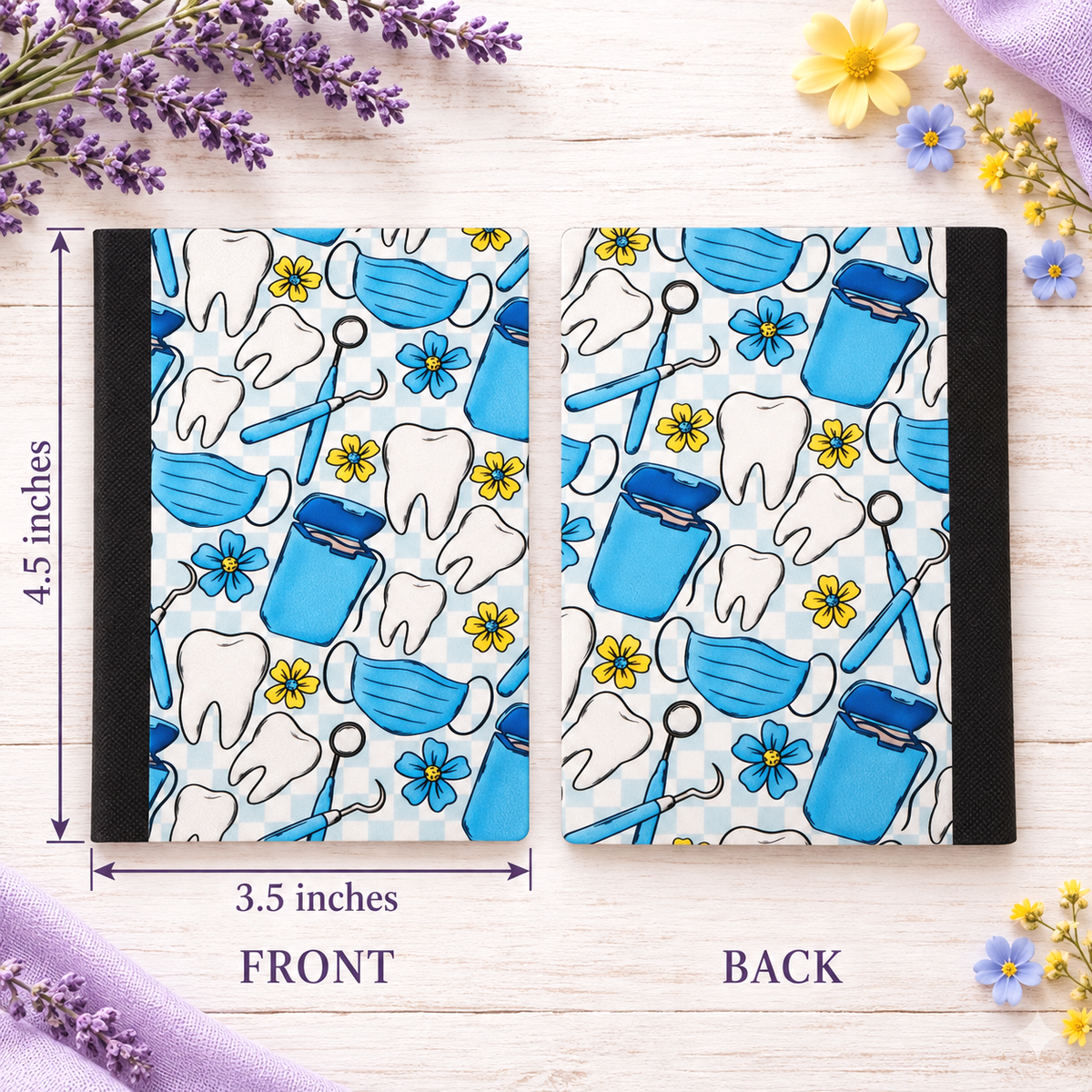 Decorative Vinyl Covered MINIATURE Composition Notebook Dental