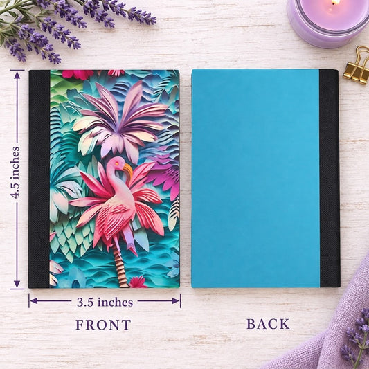 Decorative Vinyl Covered MINIATURE Composition Notebook Swan 2