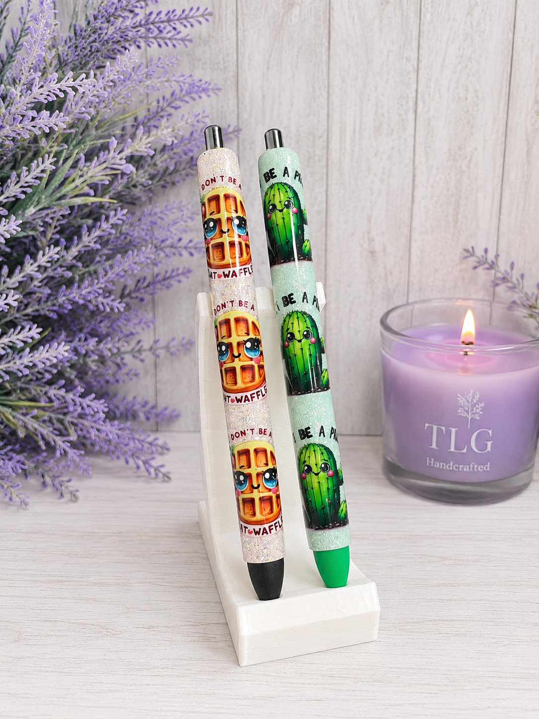 Handmade Don't Ba A Twatwaffle glitter pen with free refill