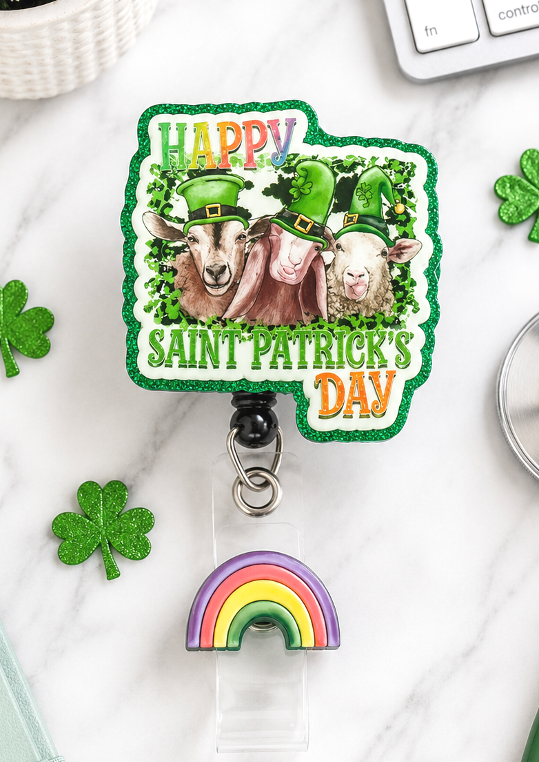 Handmade St Patrick's Badge Reel  5