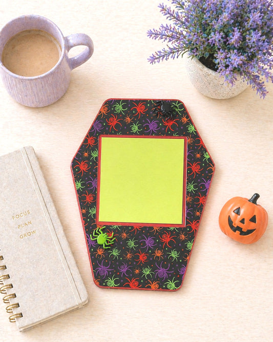 Handmade Halloween Coffin Sticky Note Holder