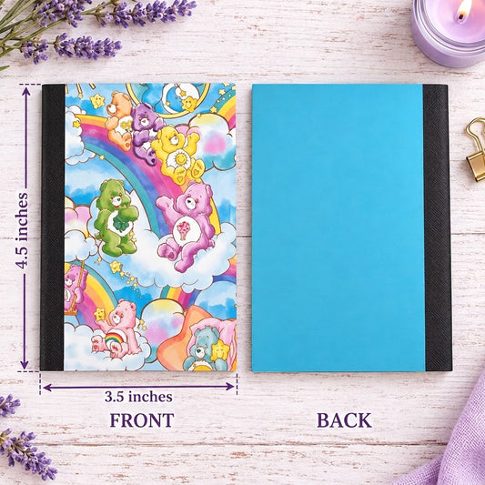 Decorative Vinyl Covered MINIATURE Composition Notebook Care Bears A