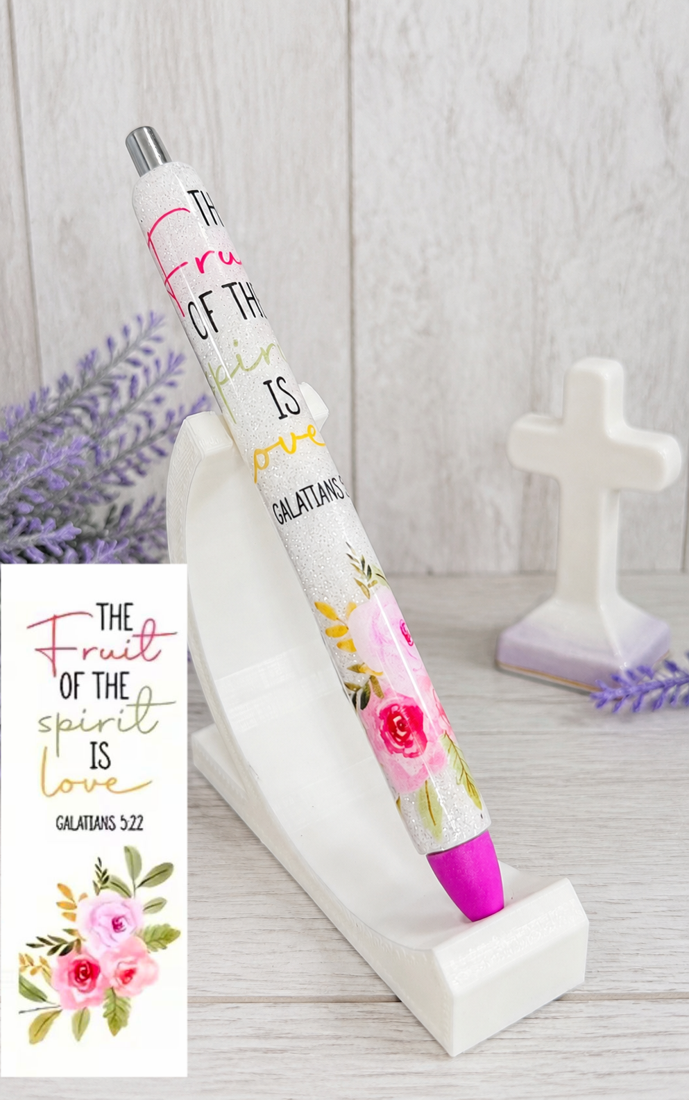 Handmade Christian Pen  glitter pen with free refill 23