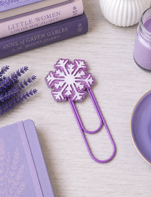 CLEARANCE Snowflake Jumbo Clip Bookmark