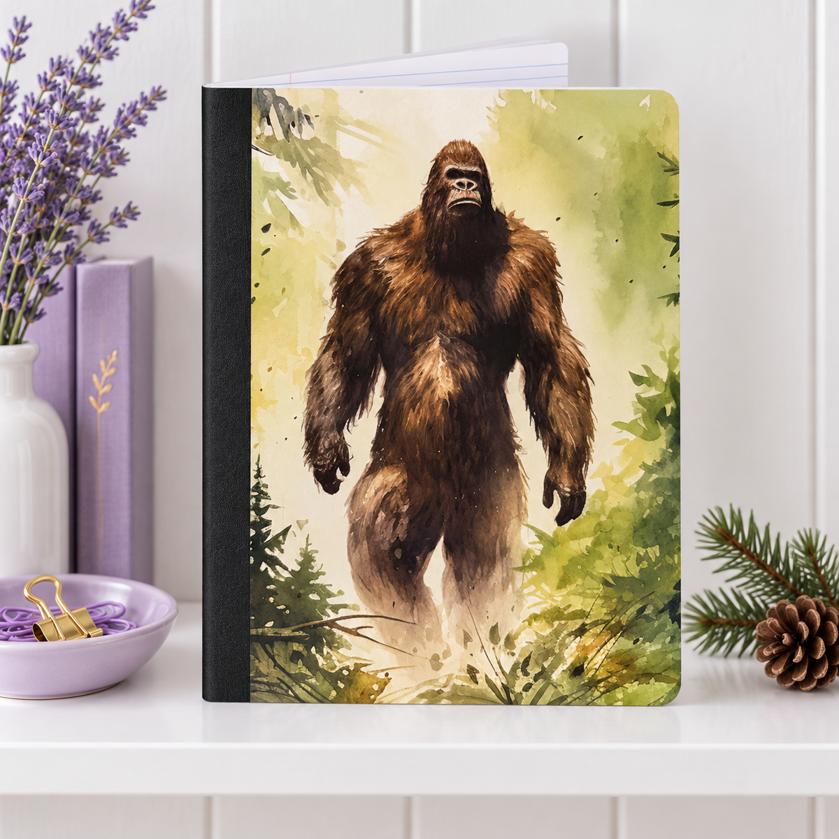 Decorative Vinyl Covered Composition Notebook Sasquatch Bigfoot