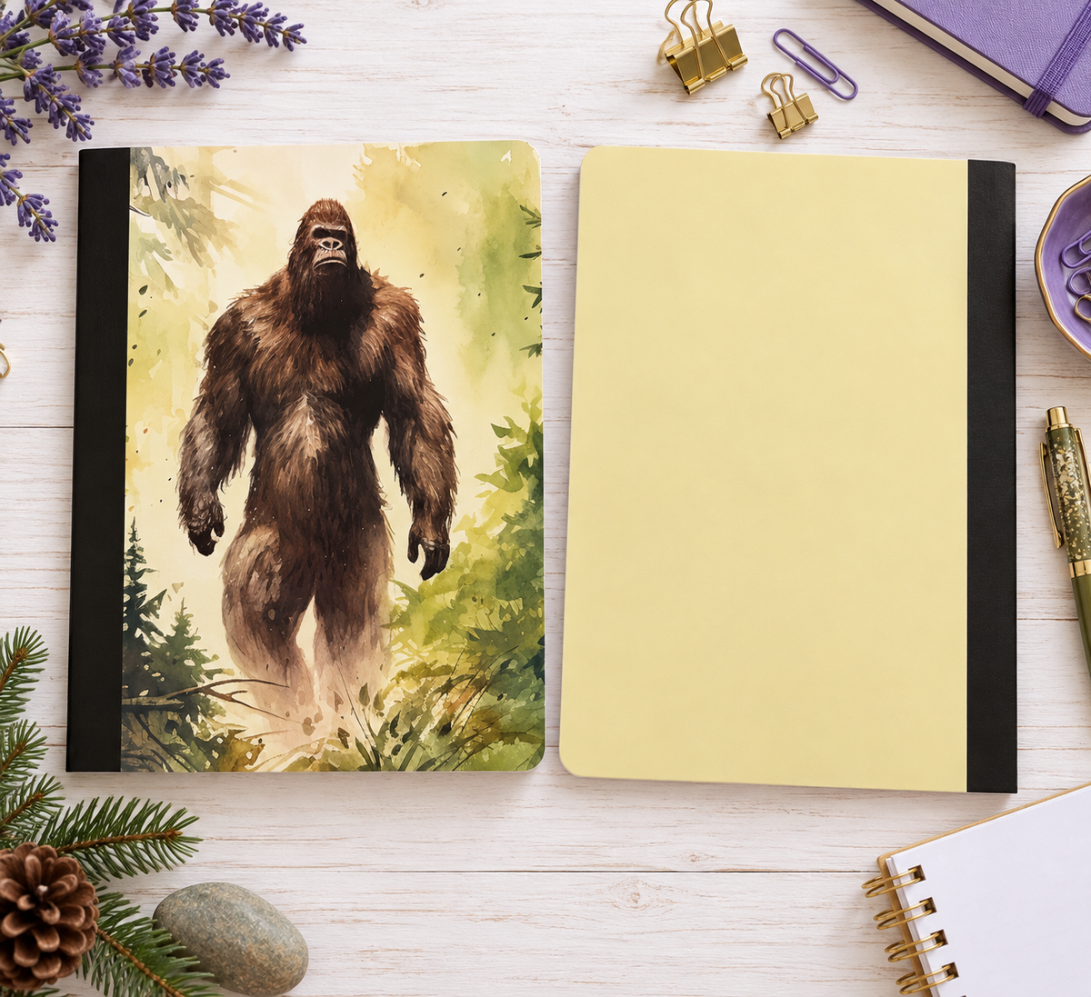 Decorative Vinyl Covered Composition Notebook Sasquatch Bigfoot