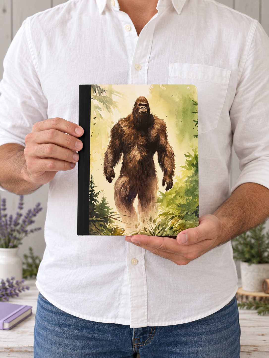 Decorative Vinyl Covered Composition Notebook Sasquatch Bigfoot