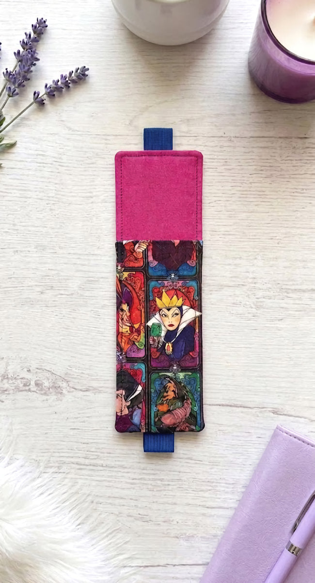 Handsewn Disney Villains  Fabric  Bookmark with Accessory Pocket 2