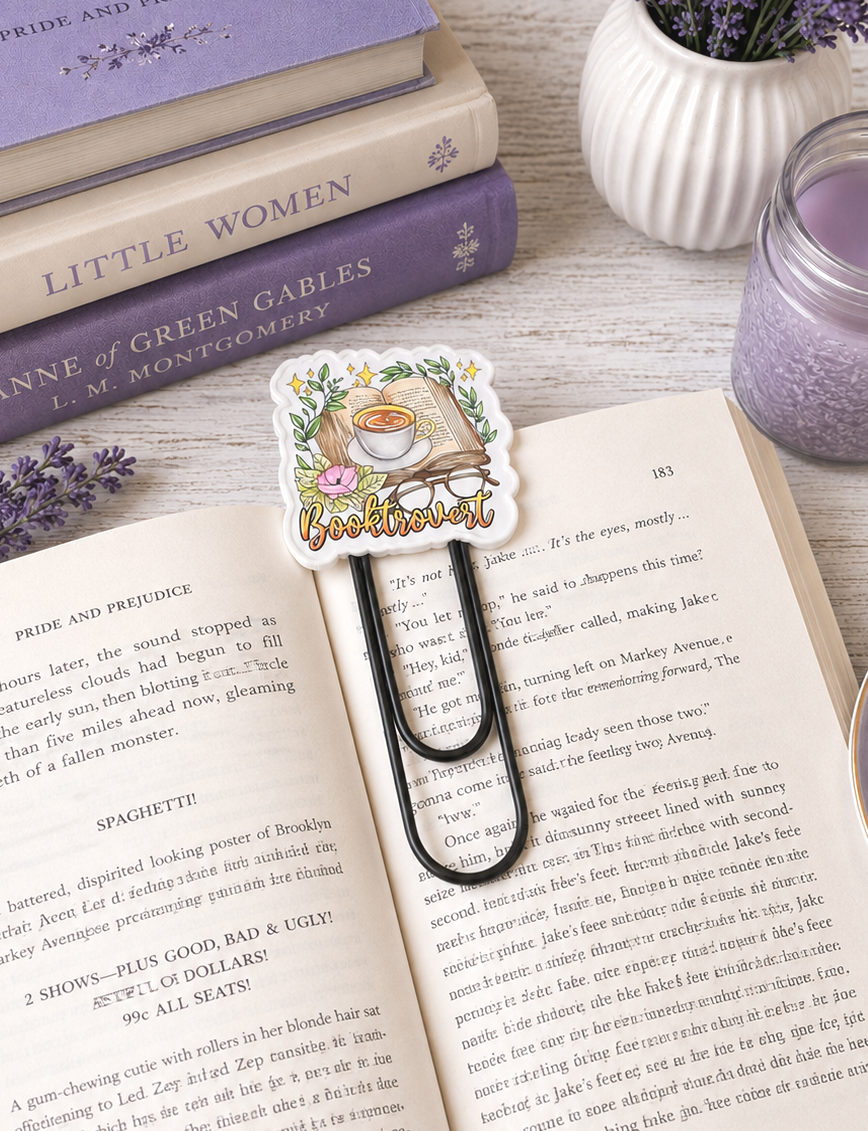 CLEARANCE Booktrovert Jumbo Paper Clip Bookmark