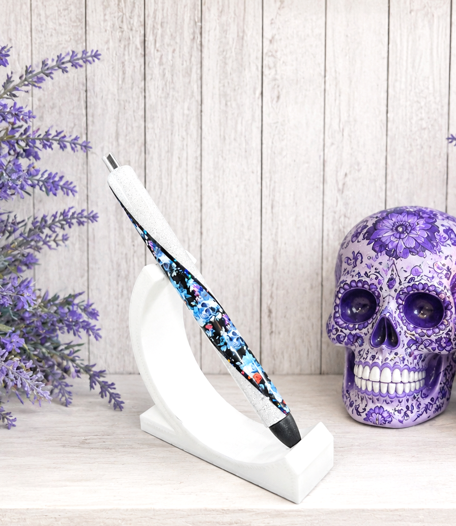 Handmade Blue Sugar Skulls  Washi Tape glitter pen with free refills