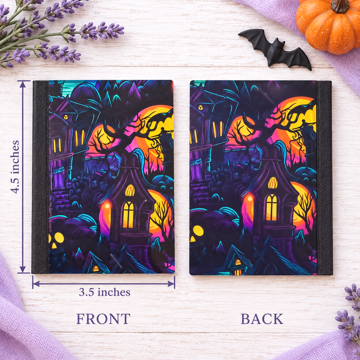 Decorative Vinyl Covered MINIATURE Composition Notebook Halloween