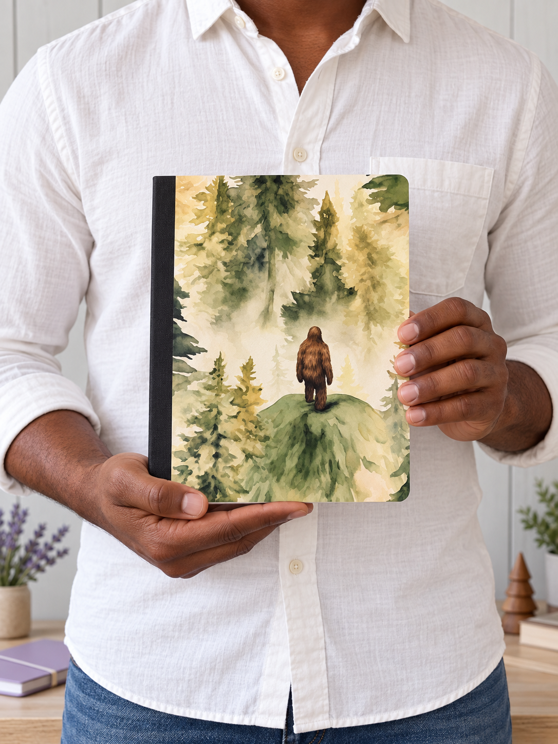 Decorative Vinyl Covered Composition Notebook Bigfoot Sasquatch Small