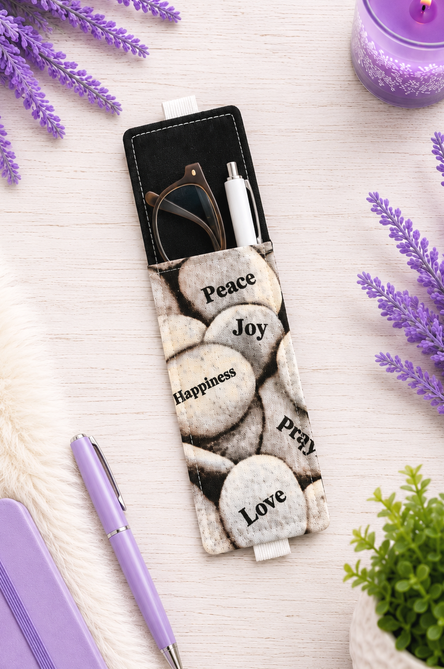 Handsewn Christian Fabric Bookmark with Accessory Pocket 2