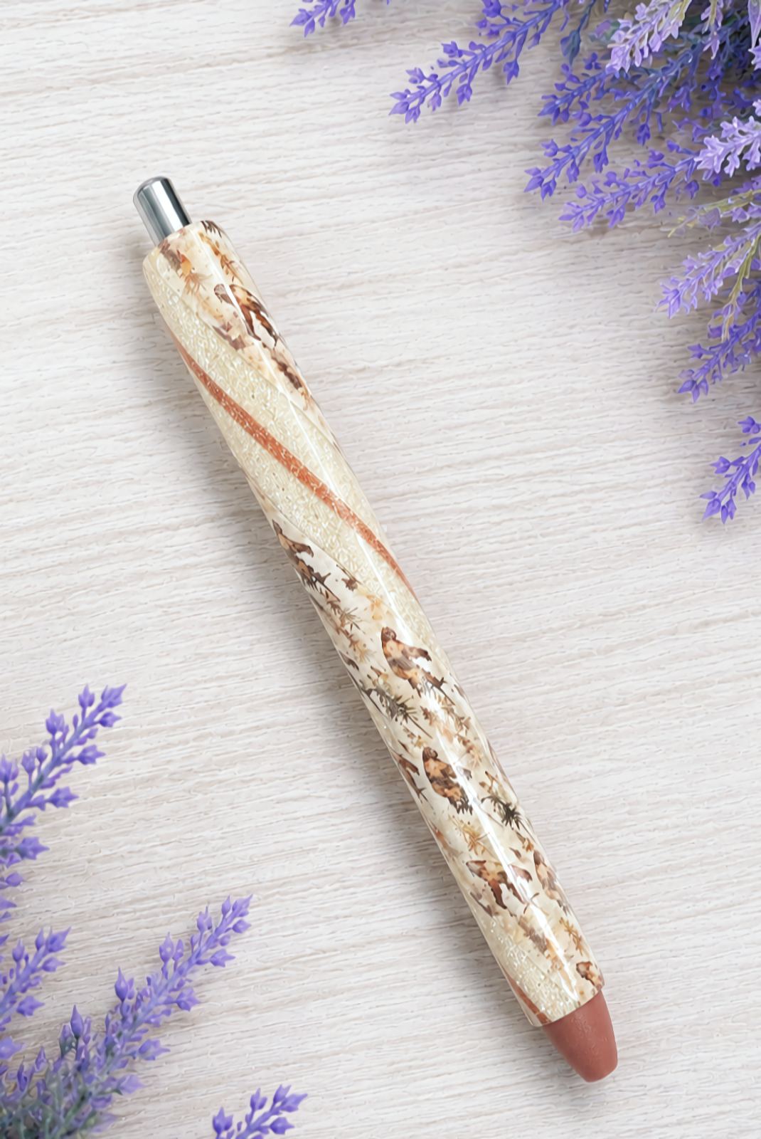 Handmade Bigfoot Sasquatch In forest glitter pen with free refill
