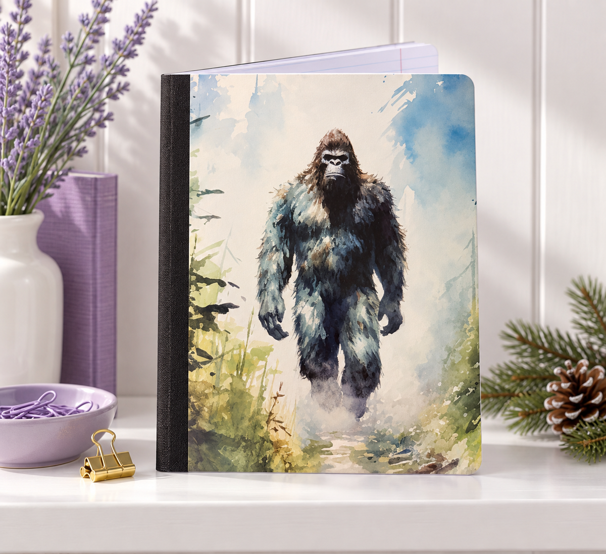 Decorative Vinyl Covered Composition Notebook Bigfoot Sasquatch