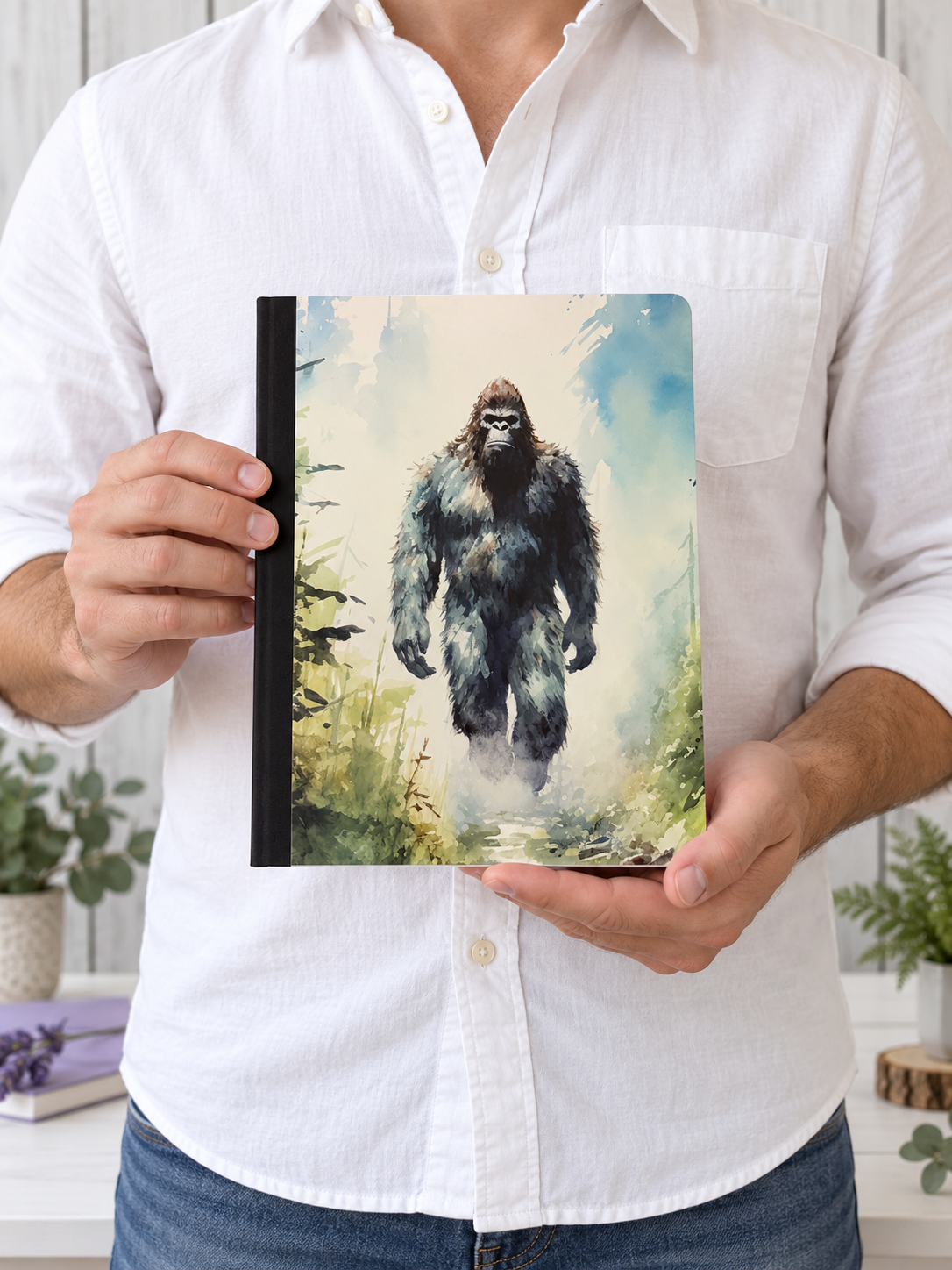 Decorative Vinyl Covered Composition Notebook Bigfoot Sasquatch