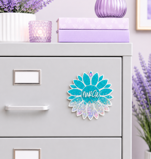 3 inch Nurse Sunflower Shape Beach magnet