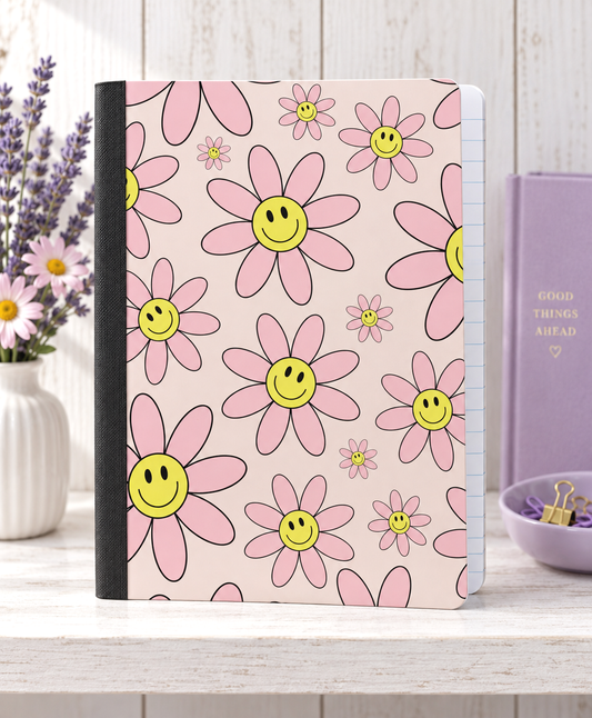 Decorative Vinyl Covered Composition Colorful Daisy Smiles