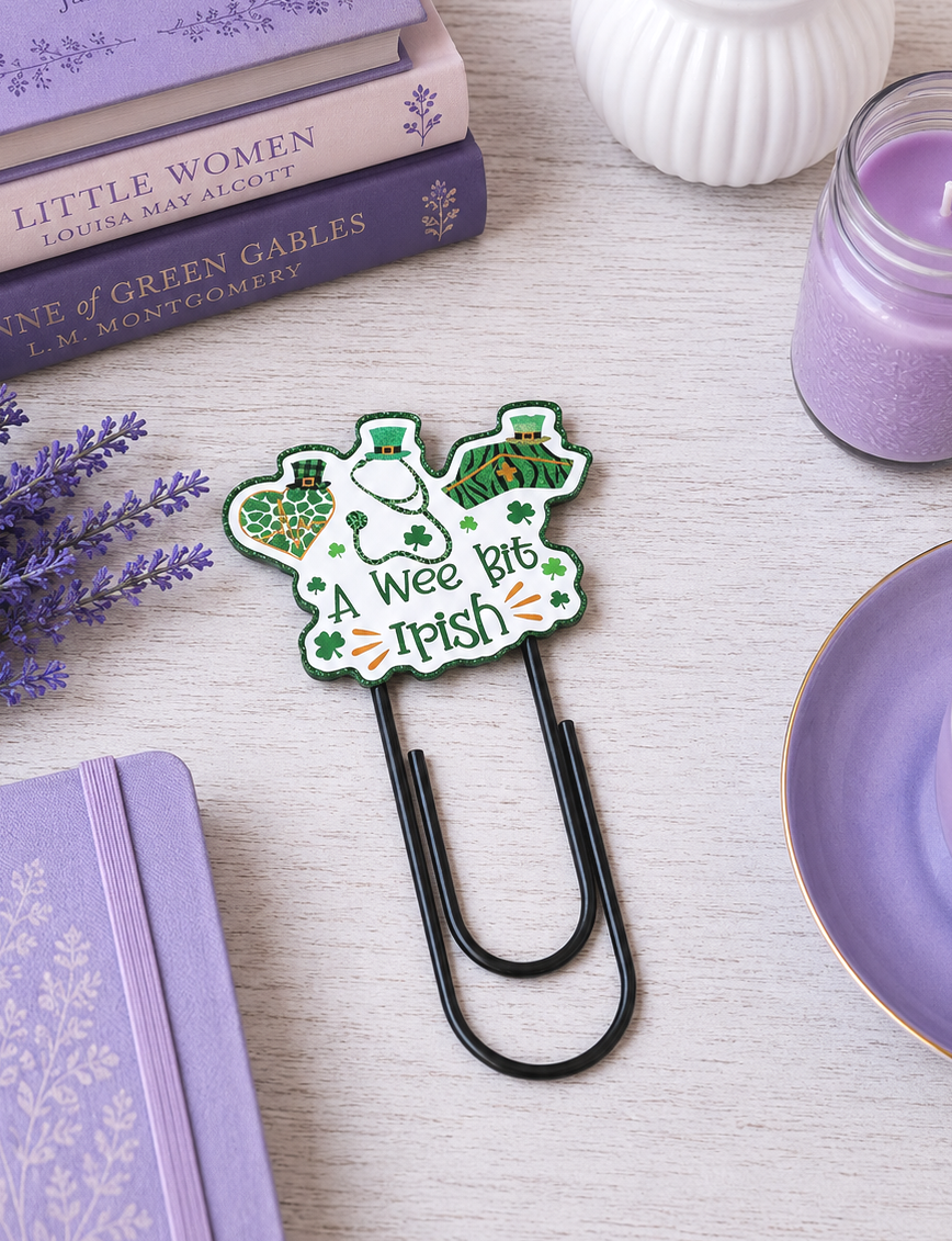CLEARANCE Irish Book Lovers Jumbo Paper Clip Bookmark