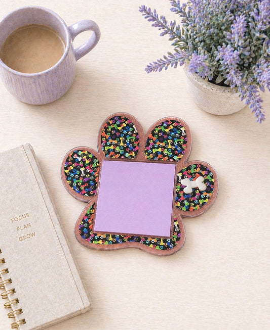 Handmade Dog Paw Sticky Note Holder
