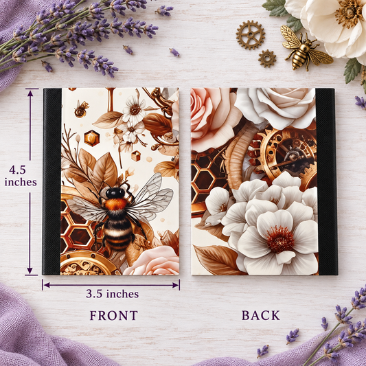 Decorative Vinyl Covered MINIATURE Composition Notebook Honeybee