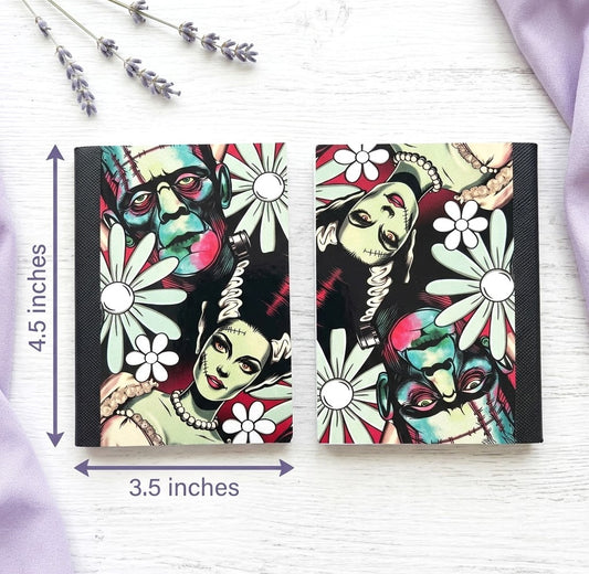 Decorative Vinyl Covered MINIATURE Composition Notebook Frankenstein