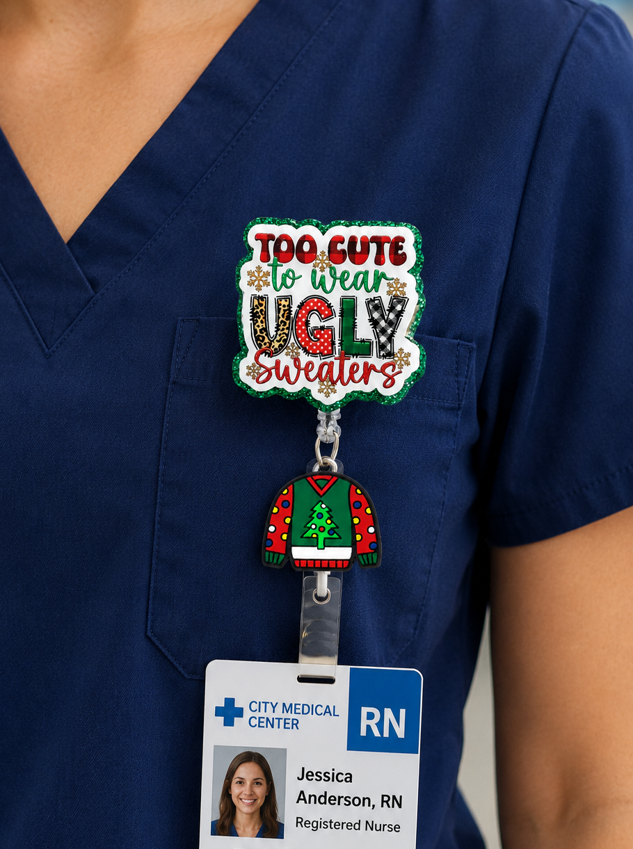 Handmade Christmas Ugly Sweater  Badge Reel 2
