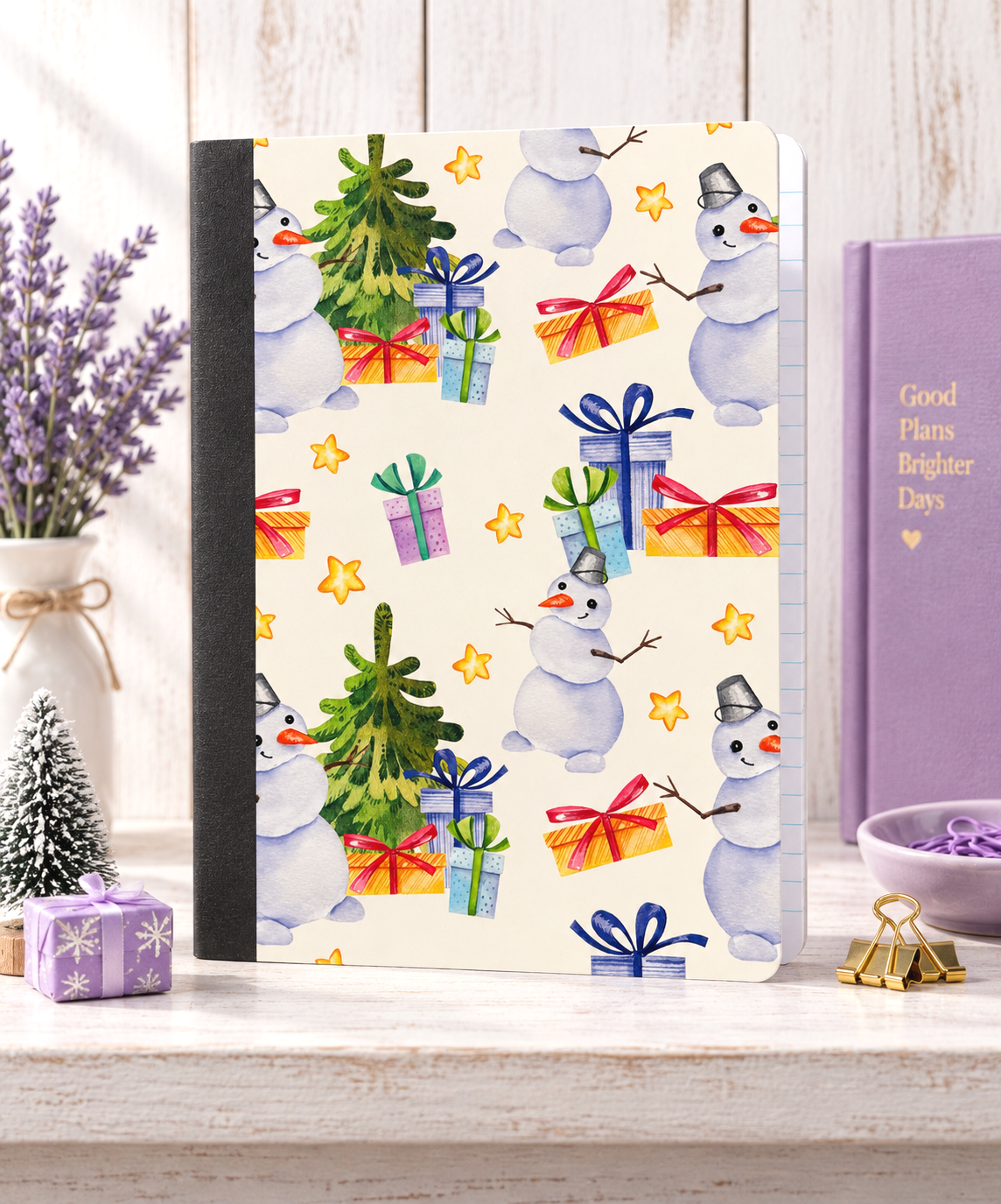 Decorative Vinyl Covered Composition Winter Christmas