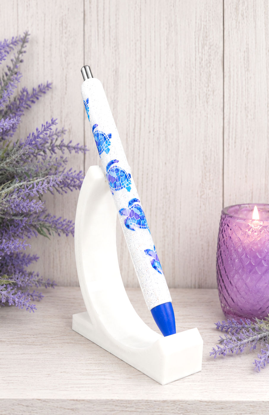 Handmade Sea Turtles glitter pen with free refill 4