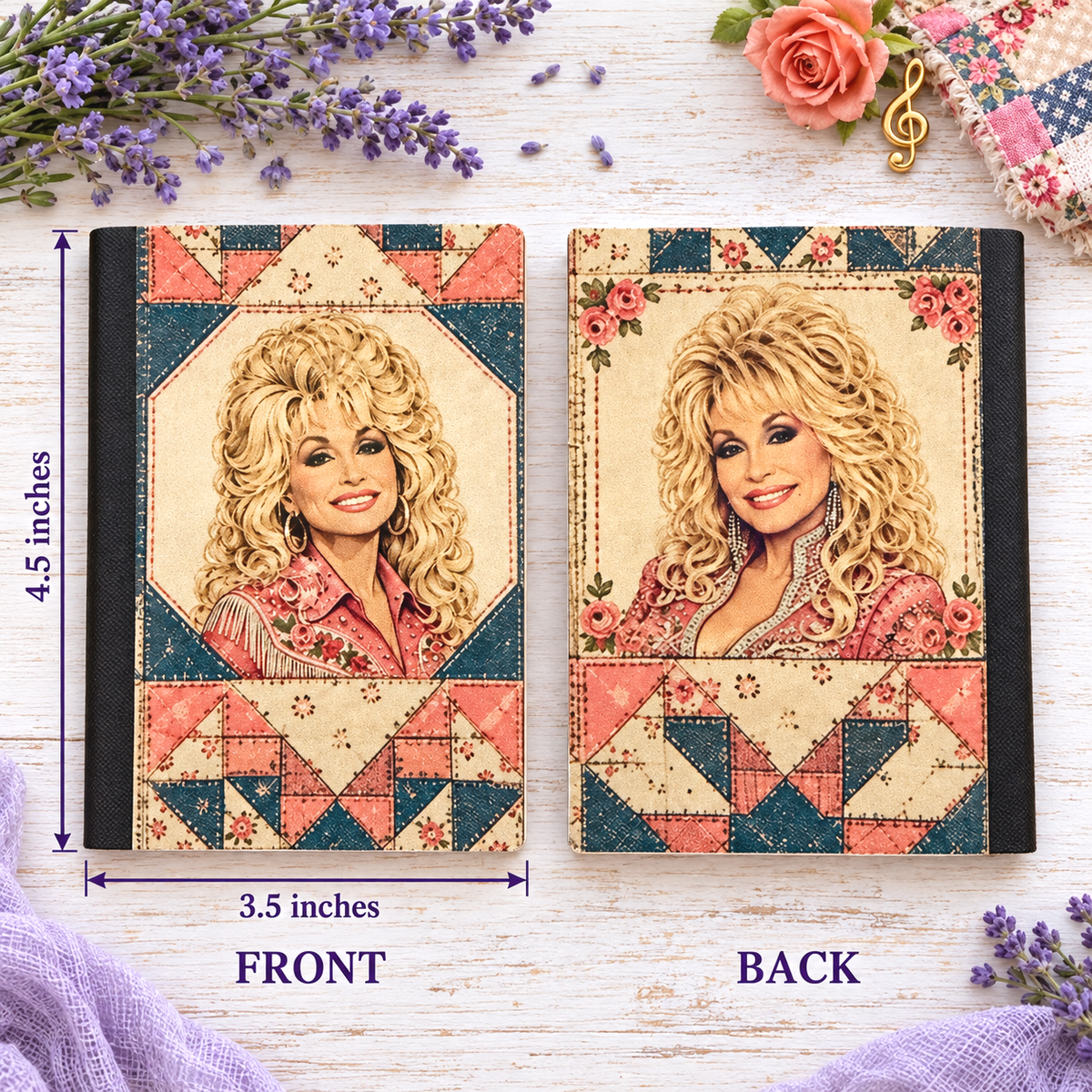 Decorative Vinyl Covered MINIATURE Composition Notebook Dolly