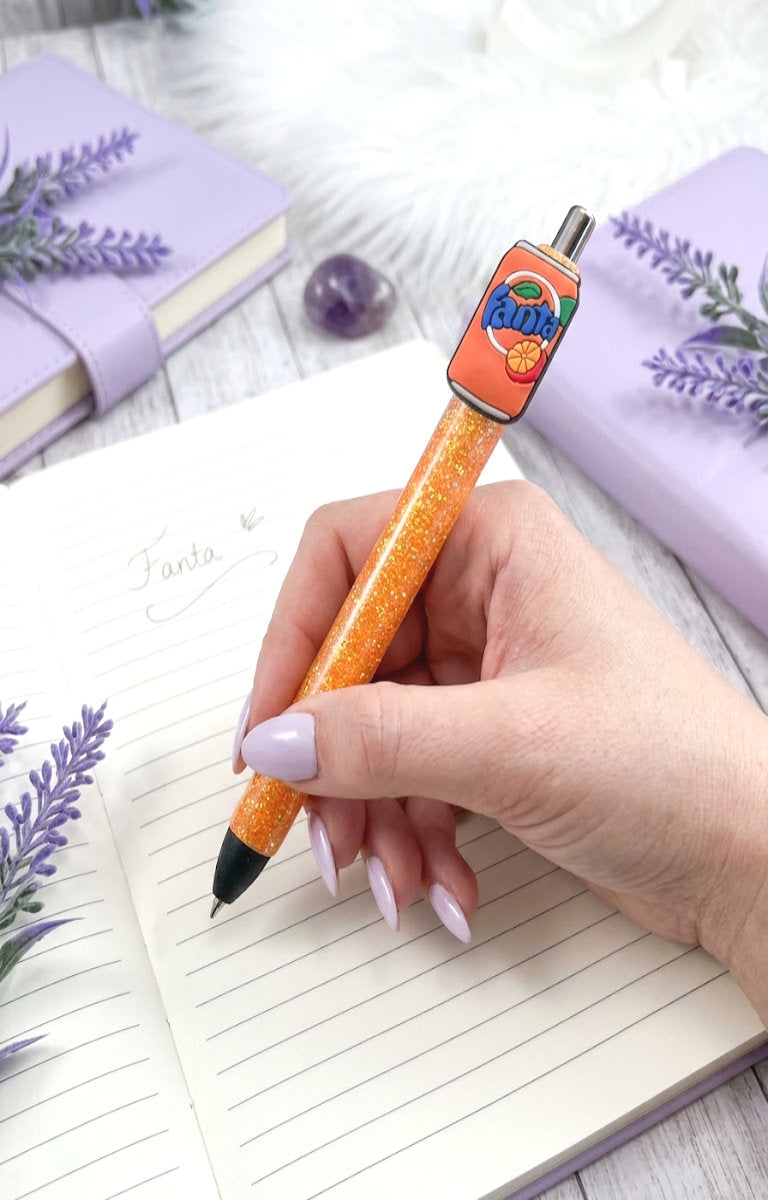 Handmade Sunkist glitter pen with free refill